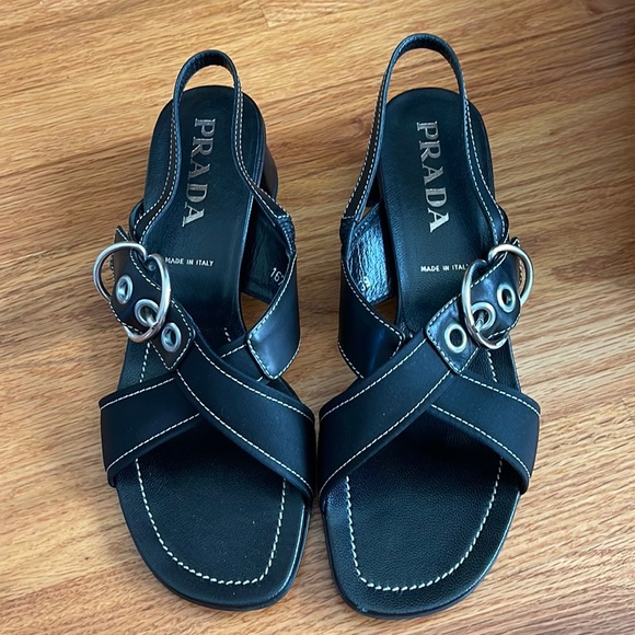 Prada Calzature Donna Sandals in Nero